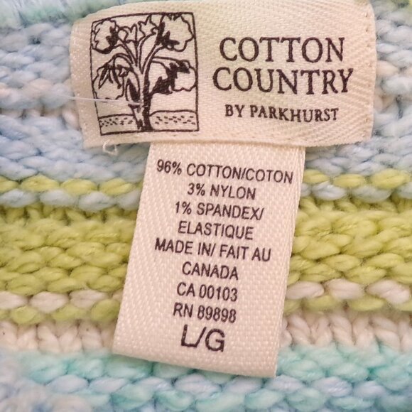 Cotton Country by Parkhurst Soft Knit Button Cardigan Sweater. Made in Cananda. - Picture 5 of 9